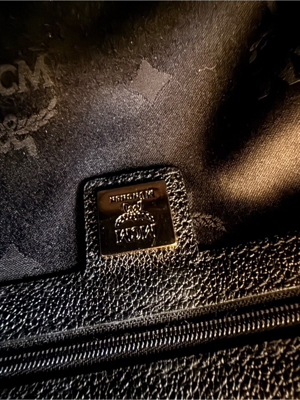MCM Black Leather Boston Bag with Gold Hardware - Picture 10 of 15